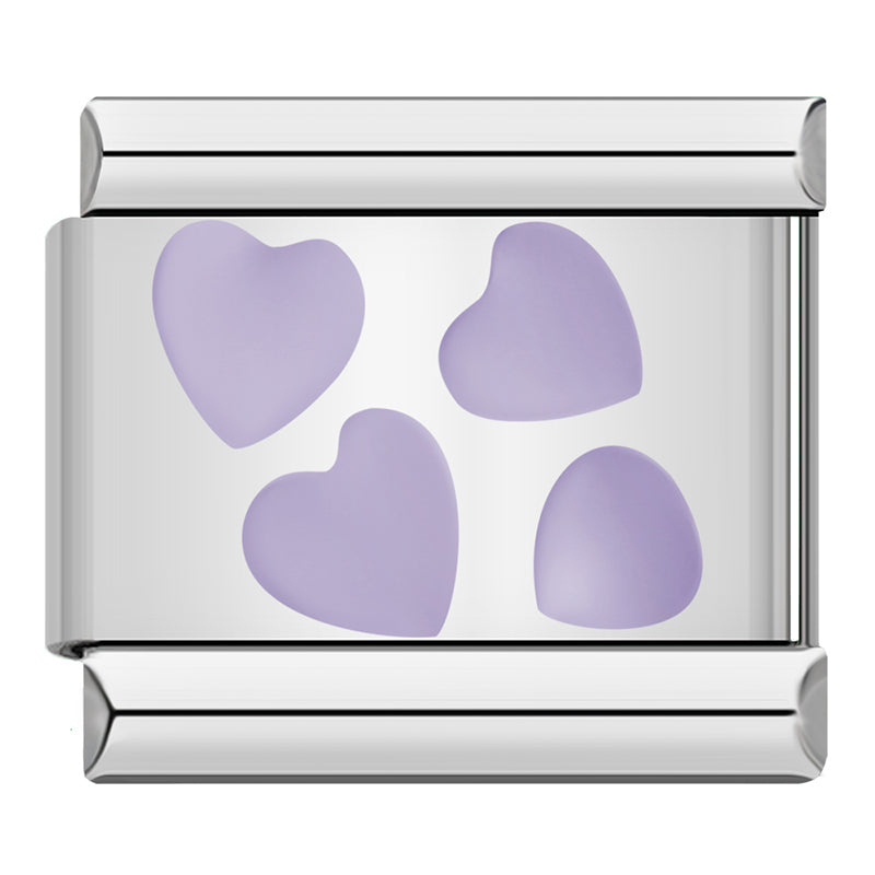 Italian charm bracelet - Hearts represent love, affection, and connection.