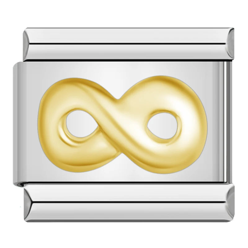 Italian charm bracelet - The infinity symbol represents endlessness, eternity, and everlasting love or friendship.