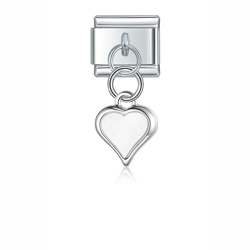 Open Heart Silver Charm