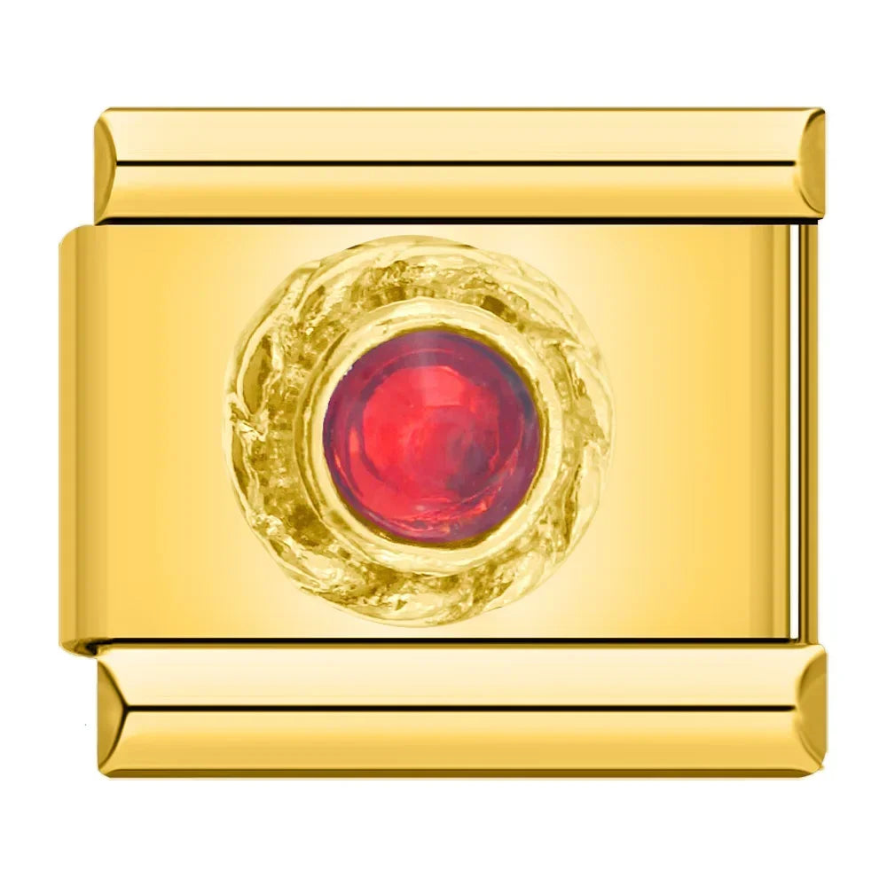 Round Ruby - Red CZ