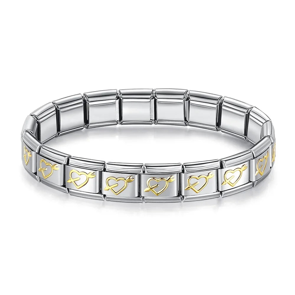 Italian Style Bracelet – Stainless Steel, Waterproof, No Fading