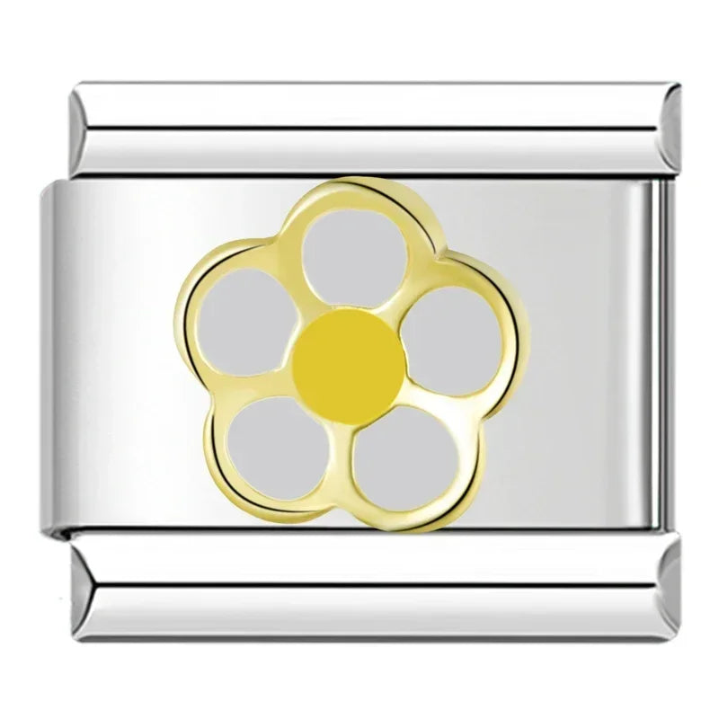 Yellow Daisy Flower Charm