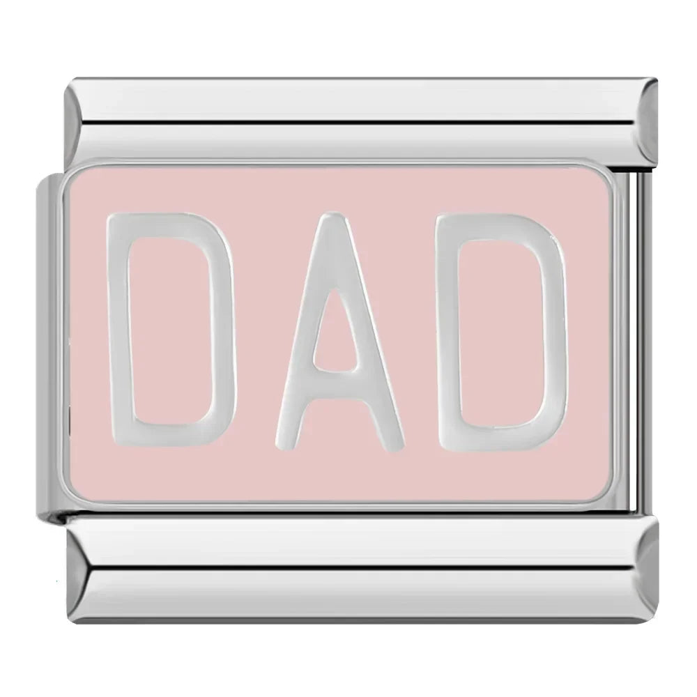 Rosa DAD Herzanhänger