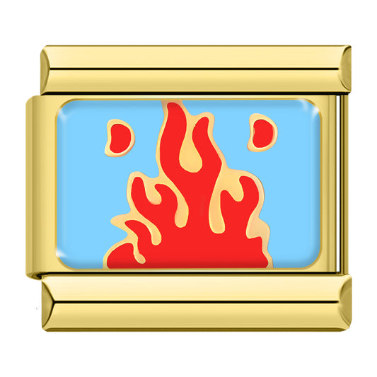Italienisches Bettelarmband – Feuer steht für Leidenschaft, Energie und Transformation.