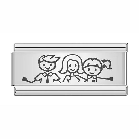 Italian charm bracelet -  This charm represents family bonds and the love between family members, embodying togetherness and cherished memories.
