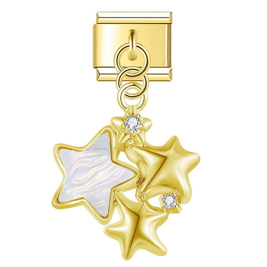 Italian charm bracelet -  Stars represent hope, dreams, guidance, and inspiration.