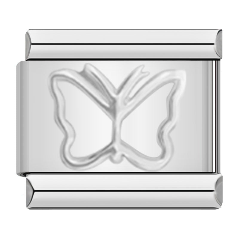 Italian charm bracelet -  Butterflies symbolize transformation and new beginnings.