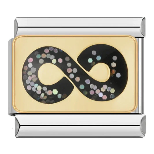 Italian charm bracelet -  The infinity symbol represents endless possibilities, eternal love, and never-ending friendship.
