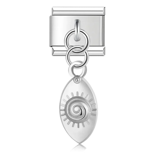 Italian charm bracelet -  The spiral is a symbol of growth and evolution, and can represent the journey of life.