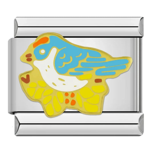 Italian charm bracelet -  Birds often symbolize freedom, joy, and new beginnings.