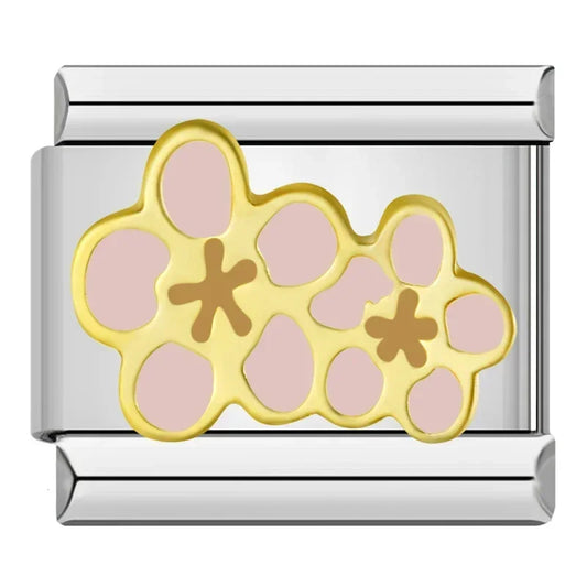 Goldfarbener Blumencluster-Charm