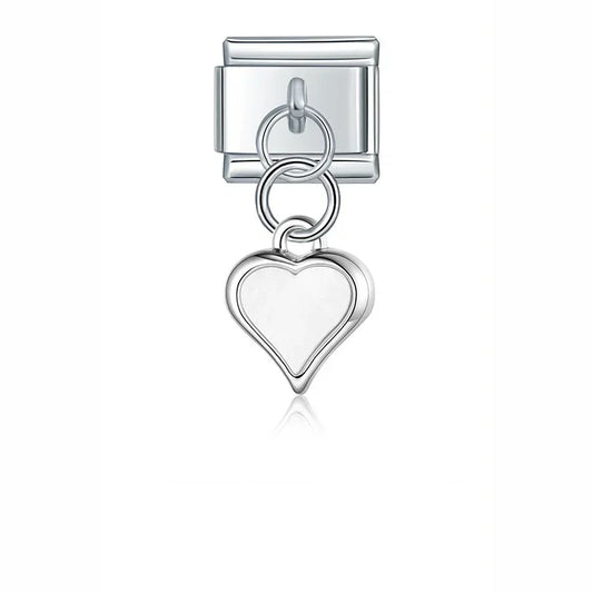 Open Heart Silver Charm