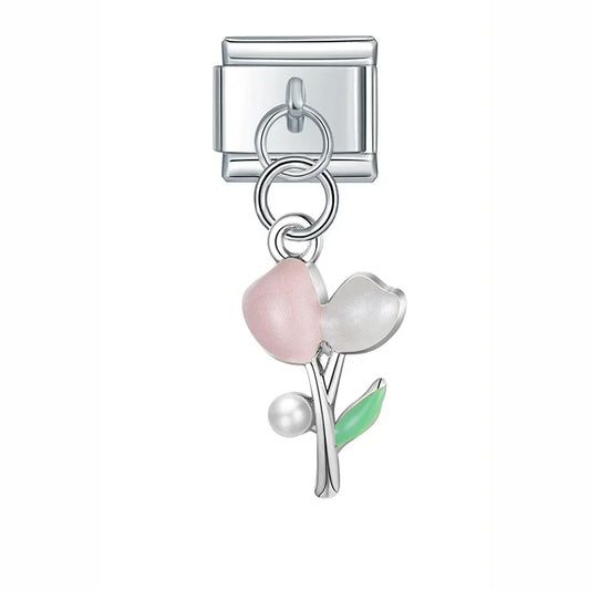 Minimaler Blumenranken-Tropfen-Charm