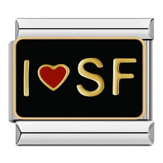 Ich ❤️ SF Herzanhänger