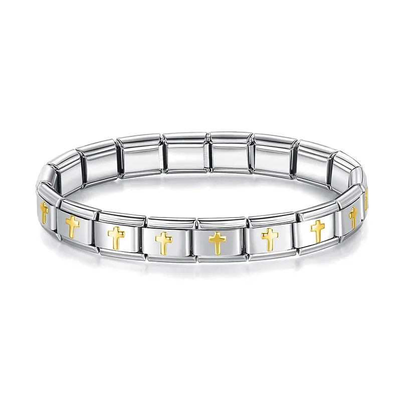 Italian Style Bracelet – Stainless Steel, Waterproof, No Fading