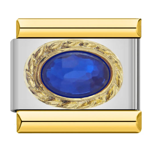 Blaues Zirkonia-Gold