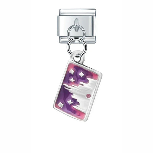Galaxy Card Charm – Passend für klassische 9-mm-Charm-Armbänder im italienischen Stil