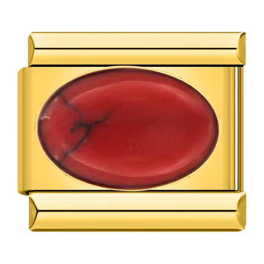 Rotes Zirkonia-Gold
