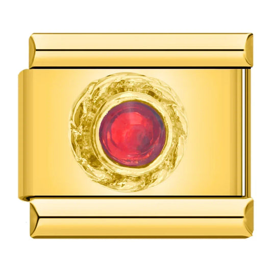 Round Ruby - Red CZ