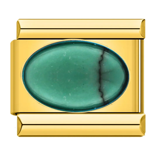 Oval Teal - Green CZ