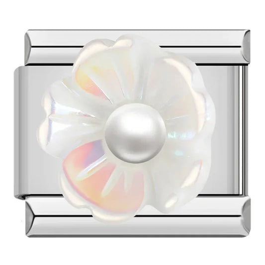 White Pearl Petal Charm