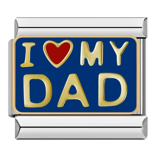 Ich ❤️ Mein Papa Herz Charm