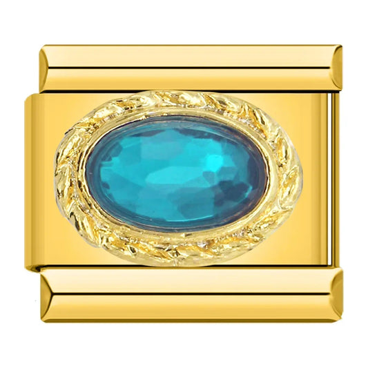 Blaugrünes CZ-Gold