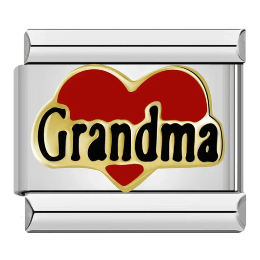 Oma Roter Herz Charm