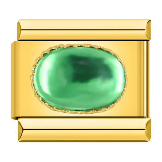Ovaler grüner Zirkonia