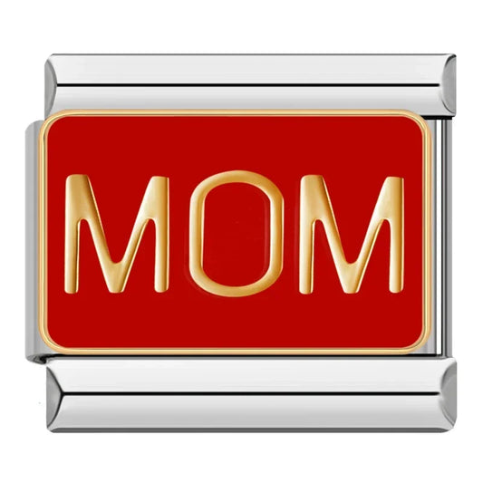 Roter MOM Herzanhänger