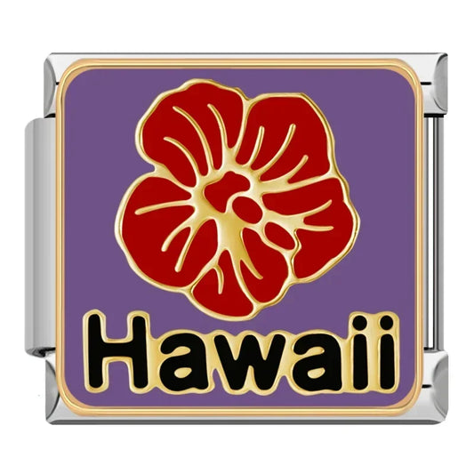 Hawaiianischer roter Blumenanhänger