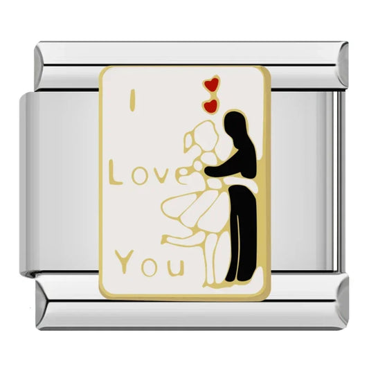 Ich liebe dich Silhouette Charm