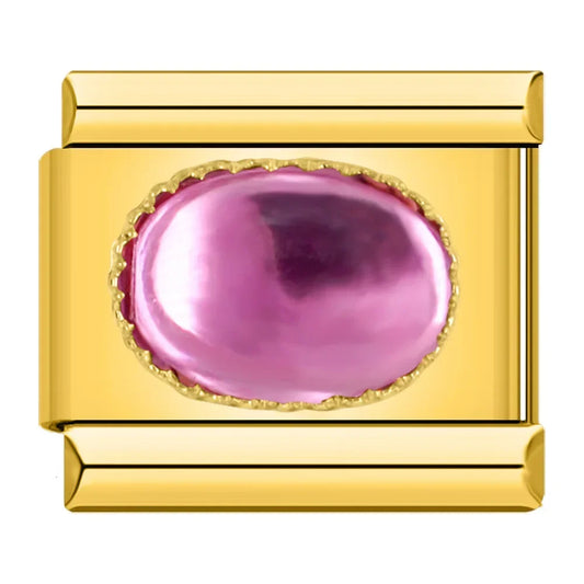 Ovaler rosa Zirkonia