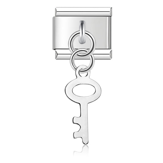 Italian charm bracelet -  Keys often represent unlocking potential, opportunities, or secrets.