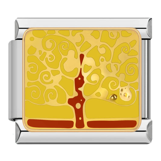Italian charm bracelet -  A tree often represents family, growth, strength, and connection to one's roots.
