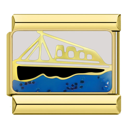 Italian charm bracelet -  A bridge symbolizes connection and transition, linking different places or stages in life.