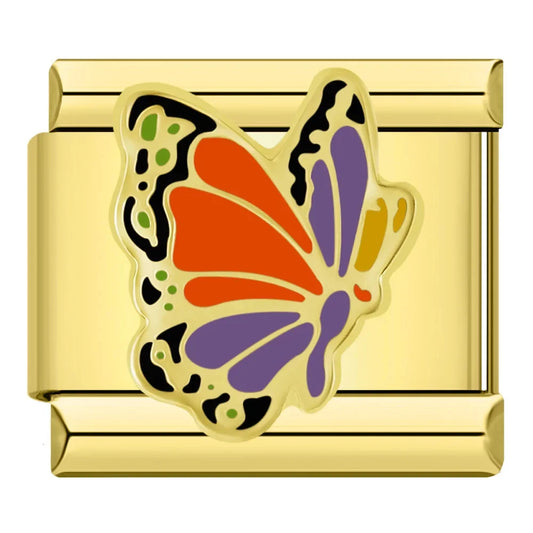 Italian charm bracelet -  Butterflies are often seen as symbols of transformation, hope, and new beginnings.