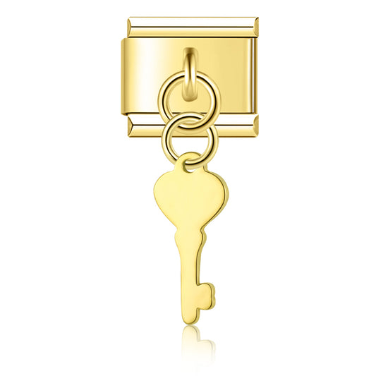 Italian charm bracelet -  Keys often symbolize new beginnings, opportunities, and unlocking potential.